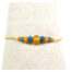 Ce Bracelet hippie chic Ciewenn est composé d'une chaîne en inox dorée, orné d'un mélange harmonieux de perles oranges et bleues.