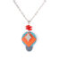 Collier art déco Ciewenn composé d'une chaîne en acier inoxydable, de perles, de pampilles géométriques, d'une chainette décorée de perles.